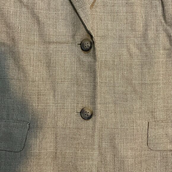 Talbots Petites Womens Wool Linen Blazer Suit Jacket Size 8 USA Made - Picture 2 of 10